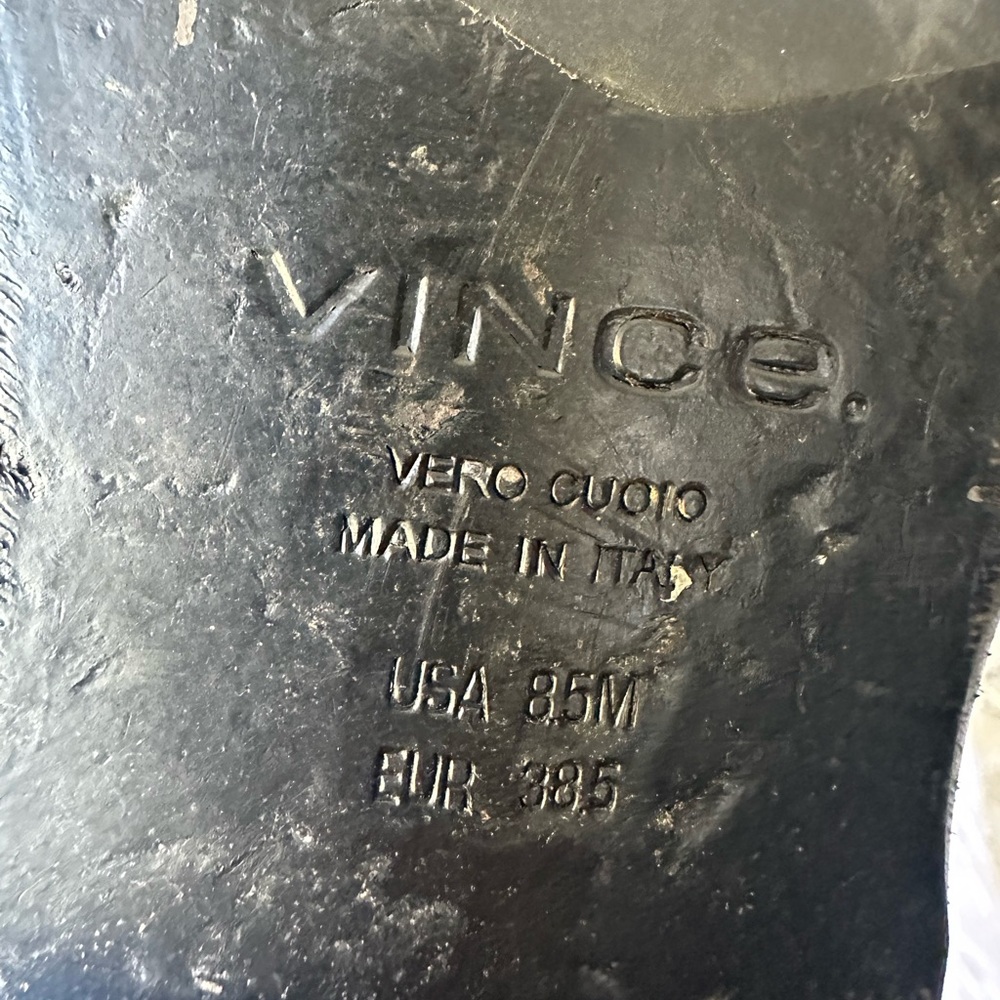 Vince Black Leather Ankle Booties, size 8.5 - Picture 8 of 9